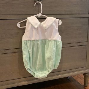 TBBC brand new with tags green seersucker bubble